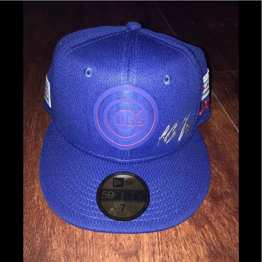 New era Chicago Cubs Baez cap size 7 city flag